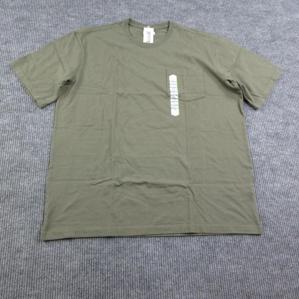 Duluth Trading Shirt Mens XL Green Short Sleeve Longtail T Pocket Relaxed NWT